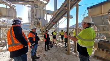 National Quarries Manager Richard Millar introduces stakeholders to Dipton Lime quarry operations as part of the resource consent process.