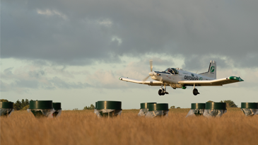 Aerowork aircraft at the trials, held near Whanganui.