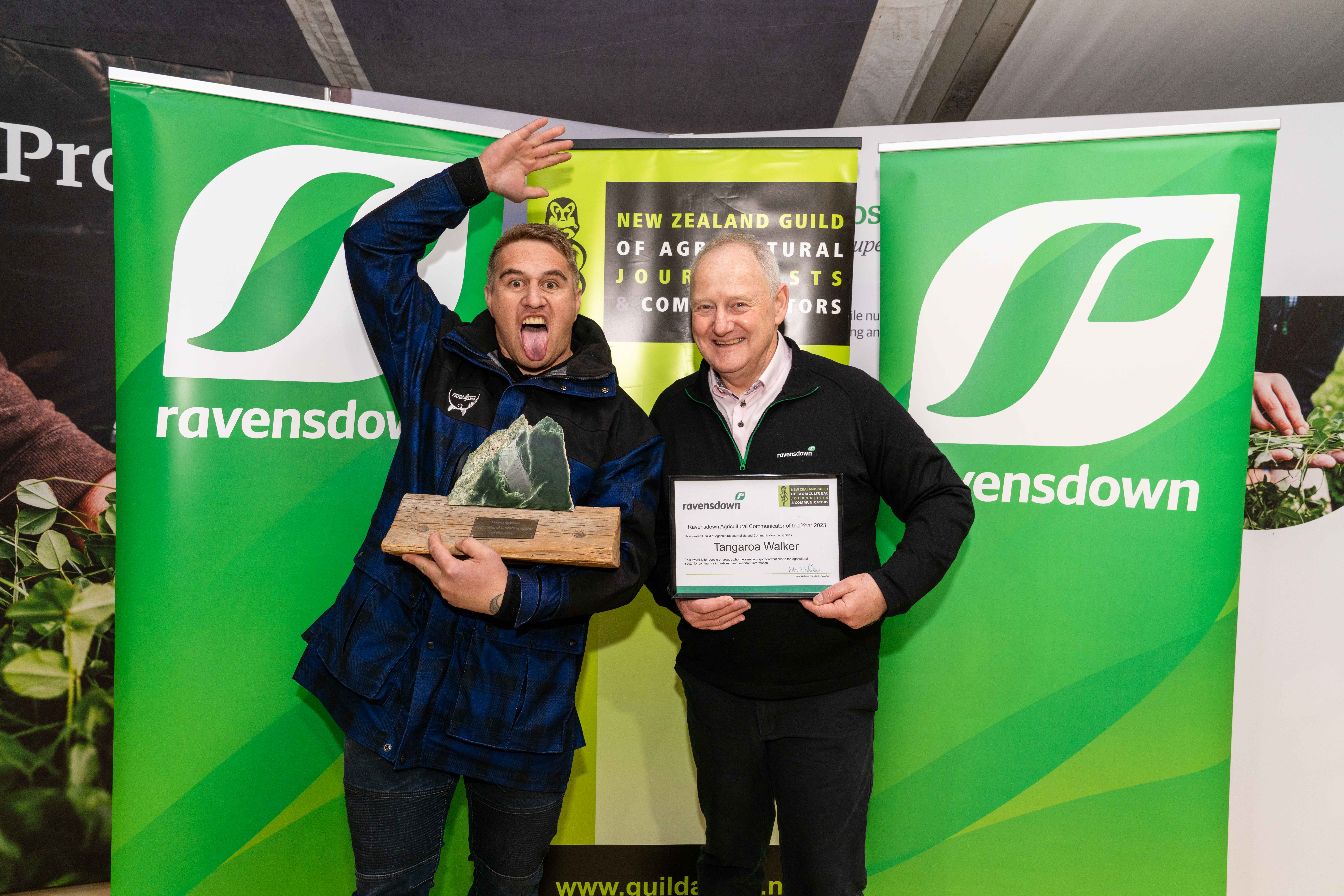 Tangaroa Walker and Ravensdown CEO Garry Diack
