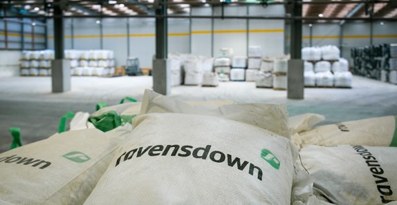 Ravensdown fertiliser bags in store